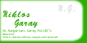 miklos garay business card